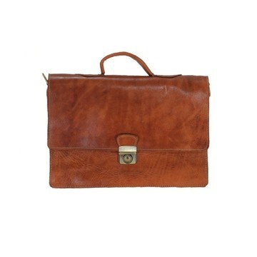 100% handmade genuine leather business briefcase.