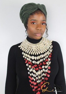 "Linguére Pokou" shell necklace GM