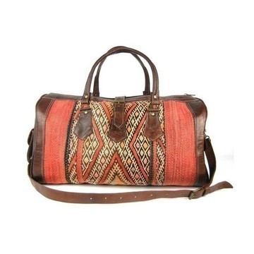 Genuine Leather Travel Bag Handmade in Morocco