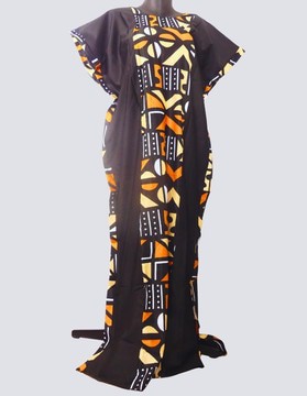 Robe boubou caftan Tunique bogolan noire