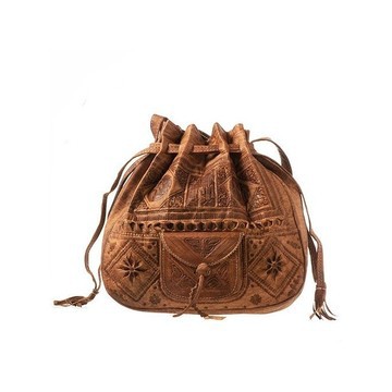 sac à bandoulière vrai cuir Marron