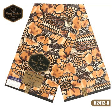Tissu imprimé cire Ankara 011 100% coton 6 yards