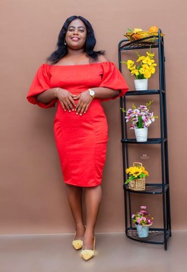 Mid length scuba African dress for women