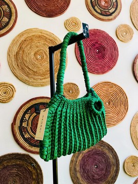 Emerald Knitted Bag