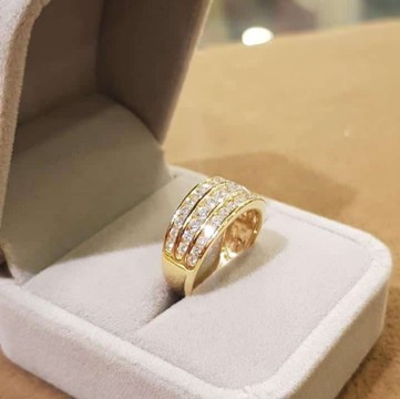 Bague de fiançailles/cadeau/proposition/bague de mariage vintage 14 carats