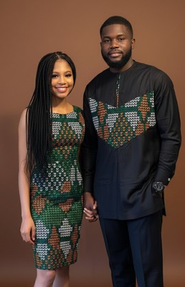 Elegant Couple's Outfits: Contemporary African Fashion