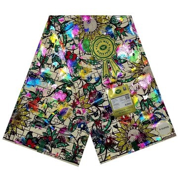 Embellished Ankara Wax Fabric 6 yards/African Fashion/ African fabric/ African dress