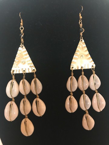 Boucles d'oreilles en laiton / boucles d'oreilles coquillage / bijoux en laiton / boucles d'oreilles en os / 28 boucles d'oreilles