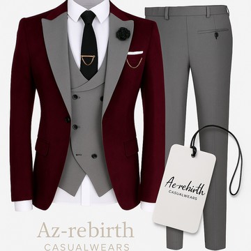 3 piece men's tuxedo mix color