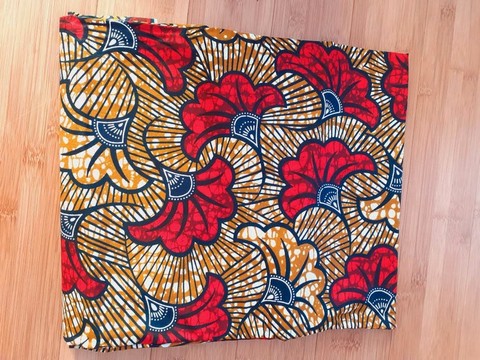 African wax fabrics 6 yards 100% cotton "wedding flowers"