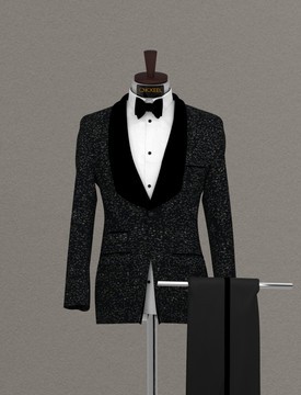 SEQUIN VELVET SHAWL LAPEL TUXEDO SUIT.....................BEST SELLER