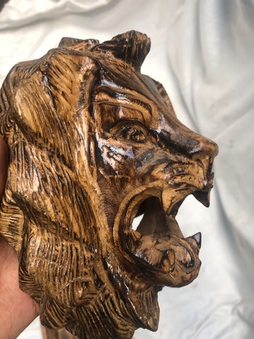 Wooden roaring Lion Carving, Wall Sculptures, Hanger wall décor, Lion King, wall accessory