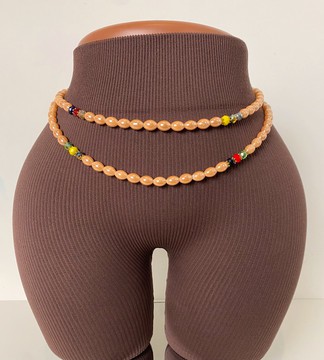 Perles africaines , bayas , bijoux de corps , bijoux de corps femme , bine bine