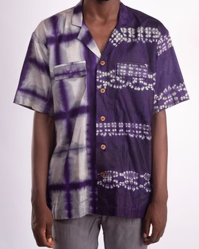 Tribal and Check Tiedye Shirt