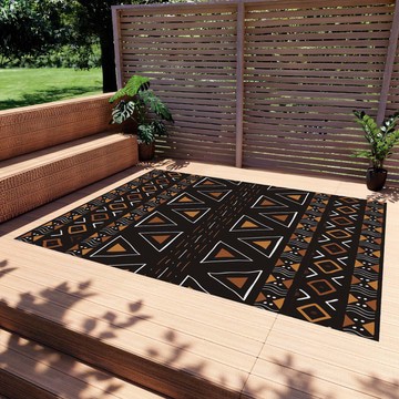 Contemporary Habitat Outdoor Rug Colorful Carpets Brown (LARGER SIZES AVAILABLE)