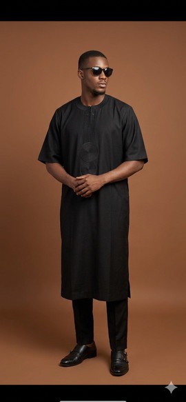 Midnight Black Senator Kaftan