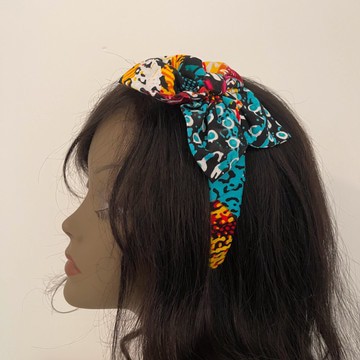 Handmade African Print Ankara Handmade Multicolor Bow Detail Colorful Headband