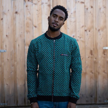 Turquoise bomber jacket