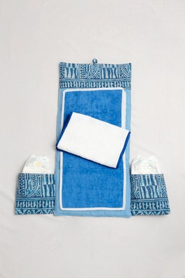 Tapis à langer nomade Wax NDOP Fait main