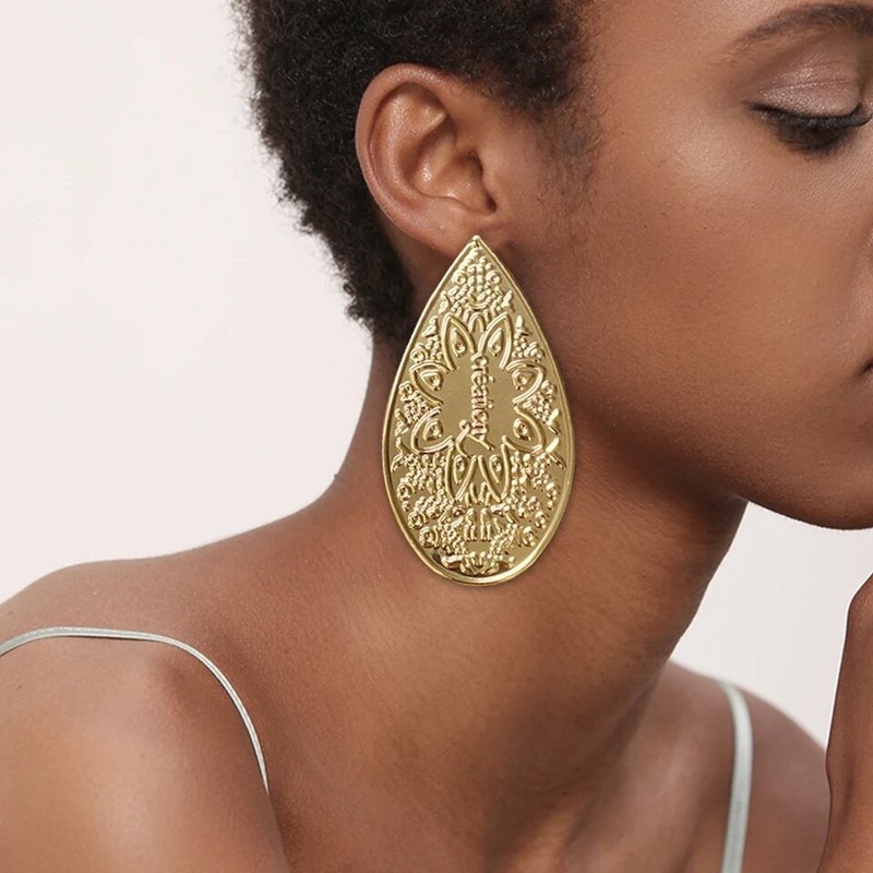 Worn earrings