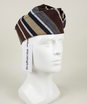 Striped Handwoven cap | Aso oke cap | Traditional Cap