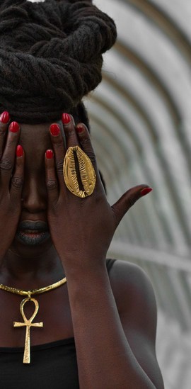 Bague 💍 en bronze «Grand Cauris»