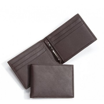 Portefeuille en cuir véritable Noir