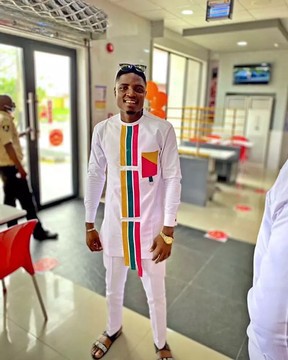 2 pièces, costume traditionnel africain pour hommes avec un pantalon assorti