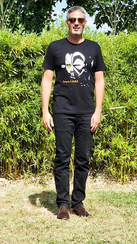 T shirt Africa boy face ( silver)