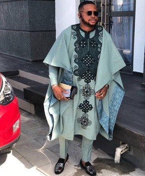 Traditional 4 piece Royal set /African men's  Agbada clothing/wedding suits/Dashiki/men's shirt.