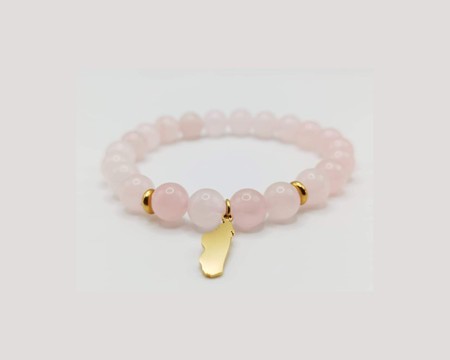 Rose Quartz bracelet/ natural stone/ Madagascar