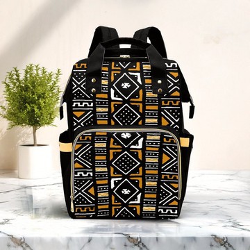 Traditional Bogolan African Print Bag | Tribal Fashion | Diaper Backpack