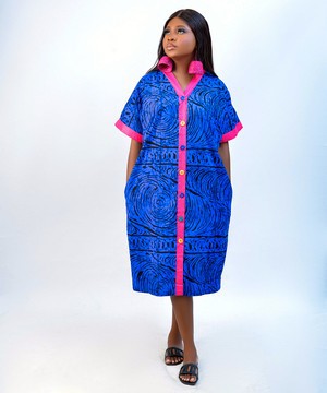 Shirt Dress short (Purple)