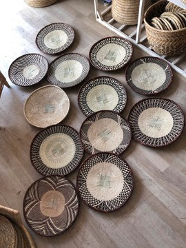 3 paniers tonga faits à la main
