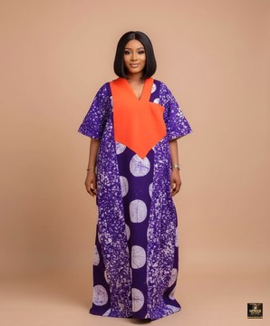 Boubou maxi Adire