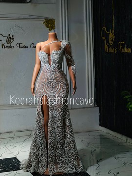 Embellished evening dress, , prom dress wedding dresses, engagement and evening gown
