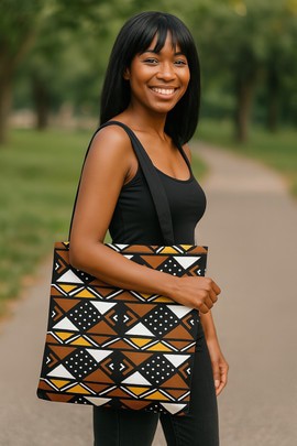 African American Totes Bag | Tribal Moroccan Print | Large Capacity
