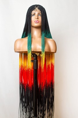 Jamo inspired fulani cornrows 6x6 closure