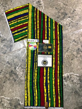 sugar cane Ankara wax,  6yards pure cotton