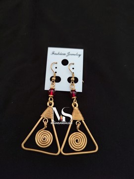 Brass earrings , brass and bone earrings , Wholesale brass earrings