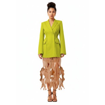 Yara Fringe Blazer Dress