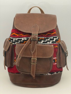 Handmade real natural leather satchel
