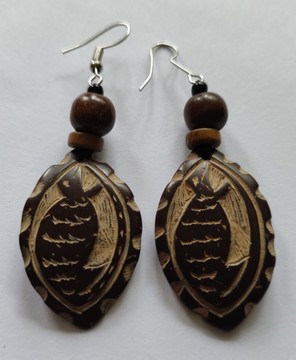 Coconut shell earrings