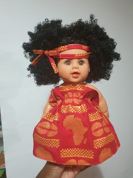 BLACK Doll (Métis) Cassidy Colibri Dolls - Maloya yellow