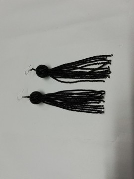African Beaded earrings, Beaded Fringe earrings, Elegant earrings, Tribal earrings, Boho earrings