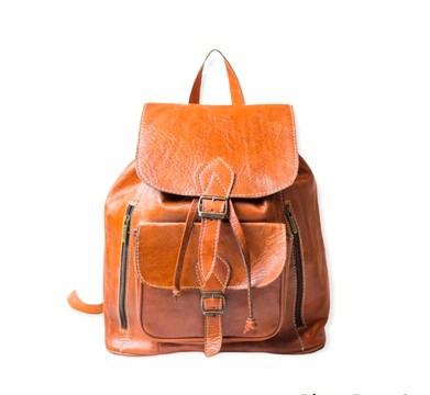 100% handmade high quality genuine leather backpack.