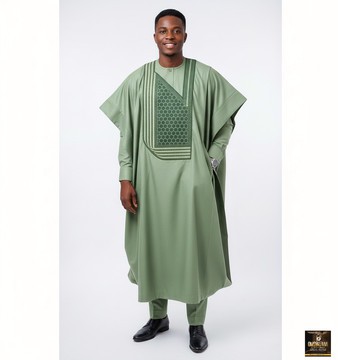 Green Agbada set
