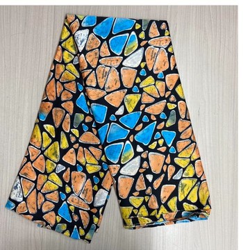 MULTICOLOR PRINTED SILK FABRIC