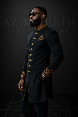 Deep green  safari suit available in all sizes