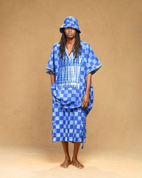 Ensemble boubou carré et Damier
